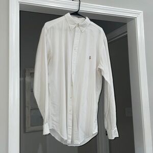 White Polo Dress Shirt, Size XL Tall